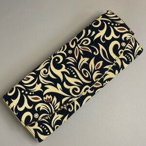 Brand New Black/Beige Vintage Print Envelope Clutch